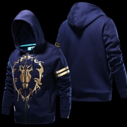 Kvalitet wow Alliace logo hoodie World of Warcraft guld løve sweatshirt