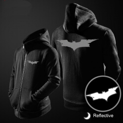 Superhero Reflective Batman Hoody For Men Black Hoodie