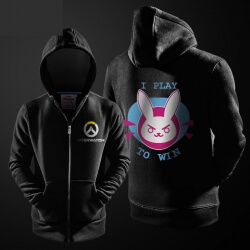 Belle Surveillez le capuchon DVA "je joue pour gagner" Sweatshirt D.va