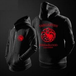 Huis Targaryen hoodie driekoppige draak 