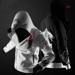 Kalite Assassin 's Creed Cosplay kukuletalı ceket