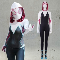 Into The Spider Verse Halloween Costumes Spider-Gwen Jumpsuits