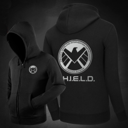 <p>ตัวแทนของโล่ Hoodies ภาพยนตร์เสื้อสเวตเตอร์คลุมด้วยผ้าสีดํา</p>
