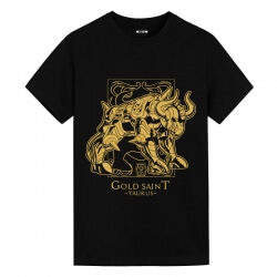 Saint Seiya Taurus Black Tees 귀여운 애니메이션 셔츠