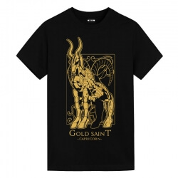 Capricorn black Tee Saint Seiya Anime Shirts Online