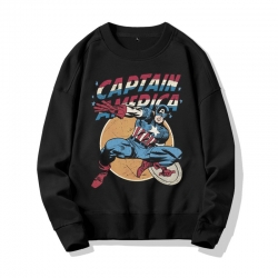 <p>Capitão América Hoodie Os Vingadores Casaco com Capuz Preto</p>
