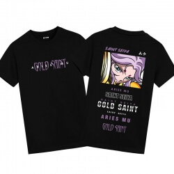 Aries Mu Camiseta Saint Seiya Cute Anime Girl Camiseta