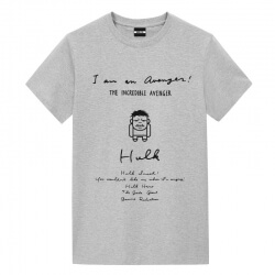 T-shirts de conception de manuscrit de Hulk T-shirt Marvel pour femmes