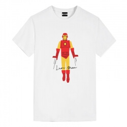 Tee Shirt Iron Man Marvel alb T-shirt