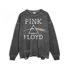 <p>Rock N Roll Pink Floyd Tees Yırtık Uzun Kollu Tişört</p>
