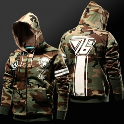 Overwatch soldatul 76 Hoodie armata verde ow Hero tricoul