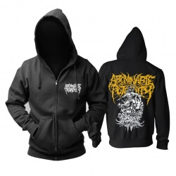 Abominable Putridity Hooded Sweatshirts 러시아 금속 음악 까마귀