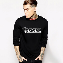 Acab Long Sleeve T Shirt Skinhead Rock Tee