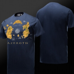 Camiseta do World of Warcraft NGA Camiseta Blizzard WOW National Geography of Azeroth