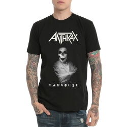 Anthrax เฮฟวี่เมทัลร็อคเสื้อยืดสีดำ