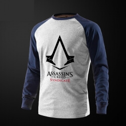 Assassin's Creed Syndicate Tshirt Grey cu mânecă lungă T-shirt 