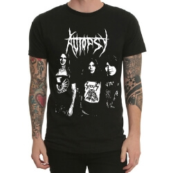 Autopsy Rock T-Shirt Sort Heavy Metal Band Tee