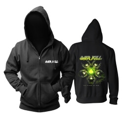 Sweatshirts cu mână grozavă Overkill Us Hoodie cu muzică din metal