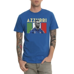 Ballotti italiensk fodboldhold Blå T-shirt