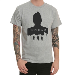 Batman Gotham City Brown Print T-Shirt Trend