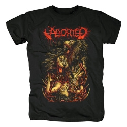 Belgien Metal Grafiske Tees Aborteret Bånd T-shirt