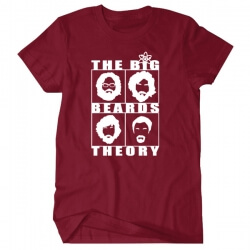 Big Bang Theory Character T-shirt Red XXL Tee