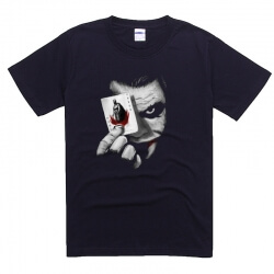 Yaz için Siyah Batman Joker Siyah Tee