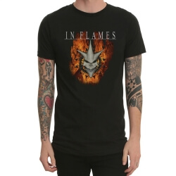 Negru în flăcări Heavy Metal Rock Tshirt