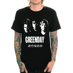 Black Green Day Kim loại nặng Rock Tee Shirt