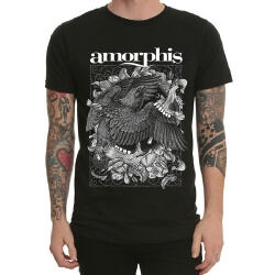 Black Heavy Metal Amorphis Band Tshirt  