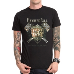 블랙 헤비 메탈 해머 폴 밴드 락 티셔츠
