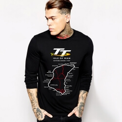 Black Isle of Man TT Logo T Shirt Long Sleeve