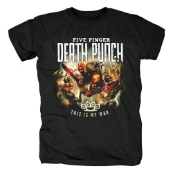 California Hard Rock Grubu Tees Beş Parmak Ölüm Yumruk Bu Benim Savaş T-Shirt