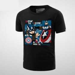 Captain America T-shirt How to Become A Real Heroic Tee