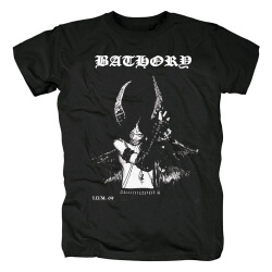 Tee shirt Cool Bathory Tee-shirt à motif graphique punk rock noir