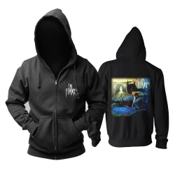 Alevler içinde Hoody İsveç Metal Rock Hoodie serin