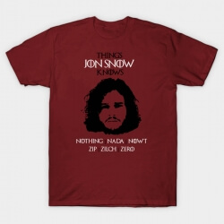 Cool Jon Snow Tshirt Spil af Thrones Tee