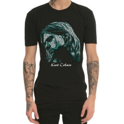 Mát mẻ Kurt Cobain t- shirt đen mens tee