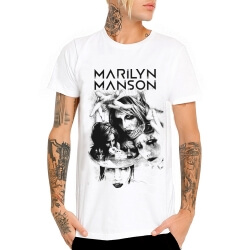 Cool Marilyn manson Tshirt blanc