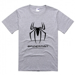 T-shirt fresco do logotipo do homem-aranha T preto de XXL