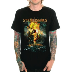 Gençlik için serin Stratovarius Band Rock T-Shirt '
