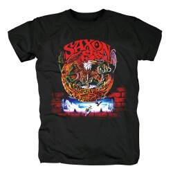 Cool Uk Saxon The Nations T-Shirt Metal Rock Band Graphic Tees