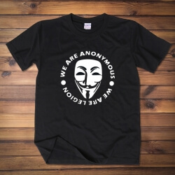 Vendetta Maskesi Tshirt için Cool V