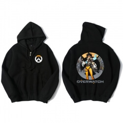 Cool zíper Overwatch capuz presentes de merchandising Tracer para homens