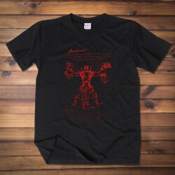 Creative Deadpool Hero Tee shirt Black cotton Tshirt 