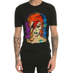 David Bowie Rock Negru de imprimare T-Shirt Trend