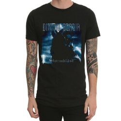 เสื้อยืดสีดำเข้มของ Dimmu Borgir พิมพ์สีดำ