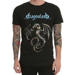Dragonland Band Rock T-Shirt Black Heavy Metal Tee