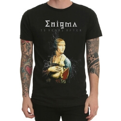 Enigma Fan T-Shirt Đen Heavy Metal Ban nhạc Tee