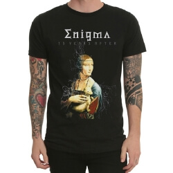 เสื้อยืด Enigma Fan เสื้อยืดวง Black Heavy Metal Tee